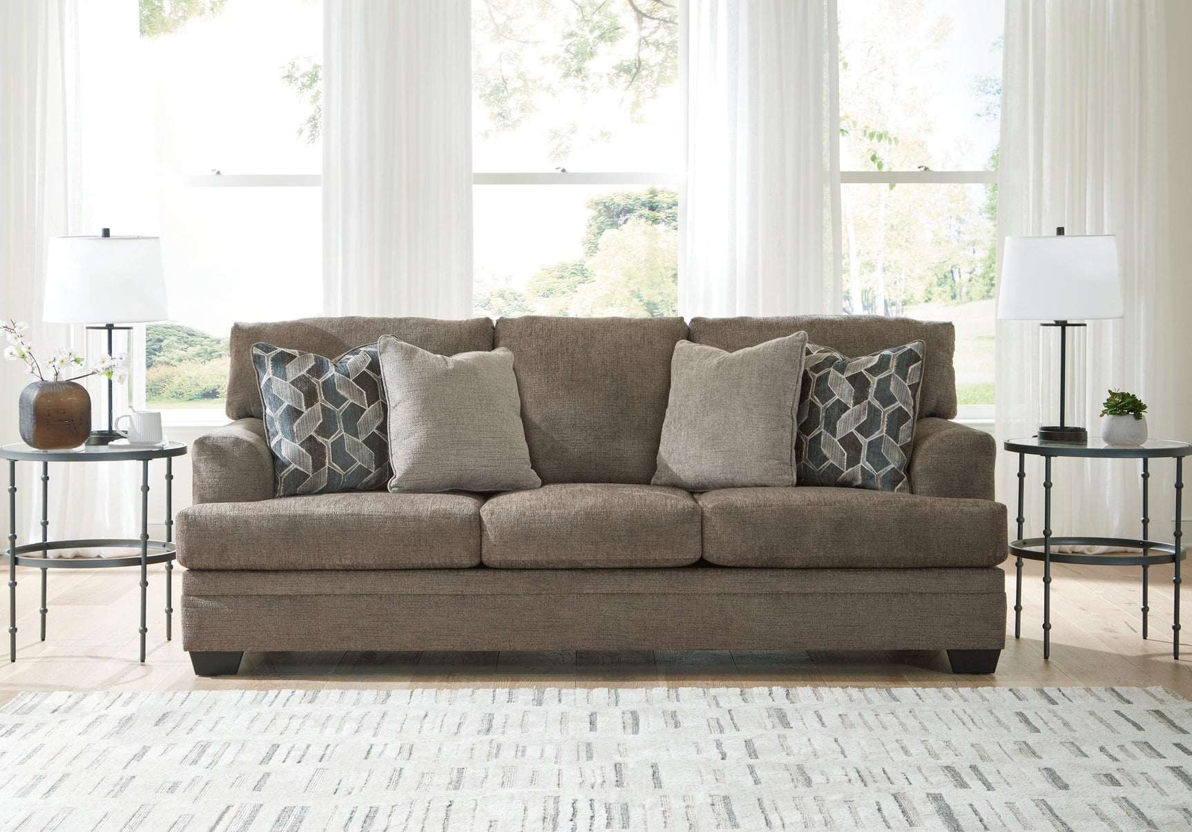 Back view of Stonemeade Nutmeg Chenille Sofa Sleeper