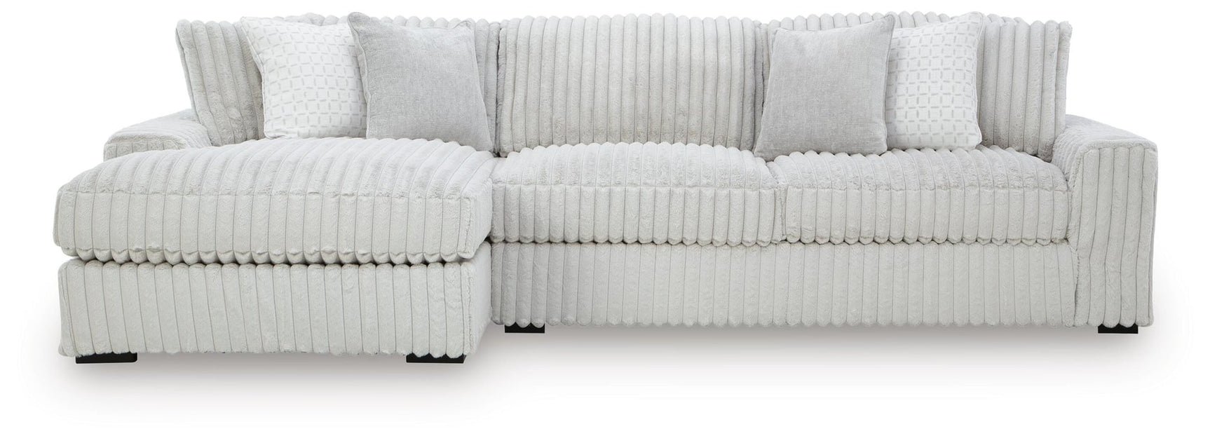 Stupendous Alloy Velvet 2-Piece Sectional with Chaise - image 2