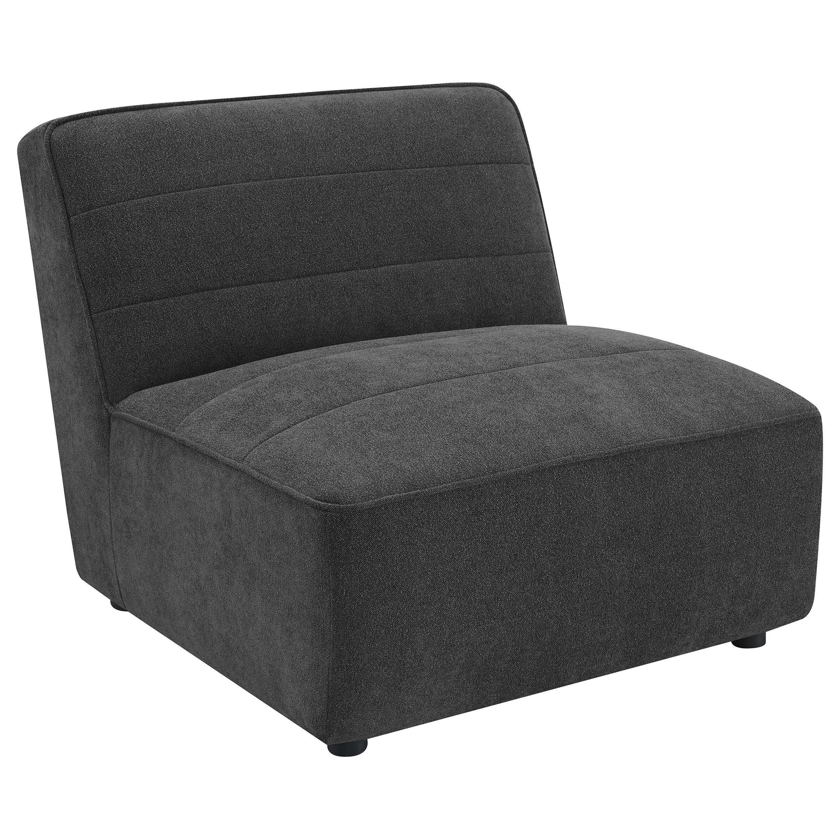Sunny 6-Piece Upholstered Modular Sectional Sofa Charcoal side angle