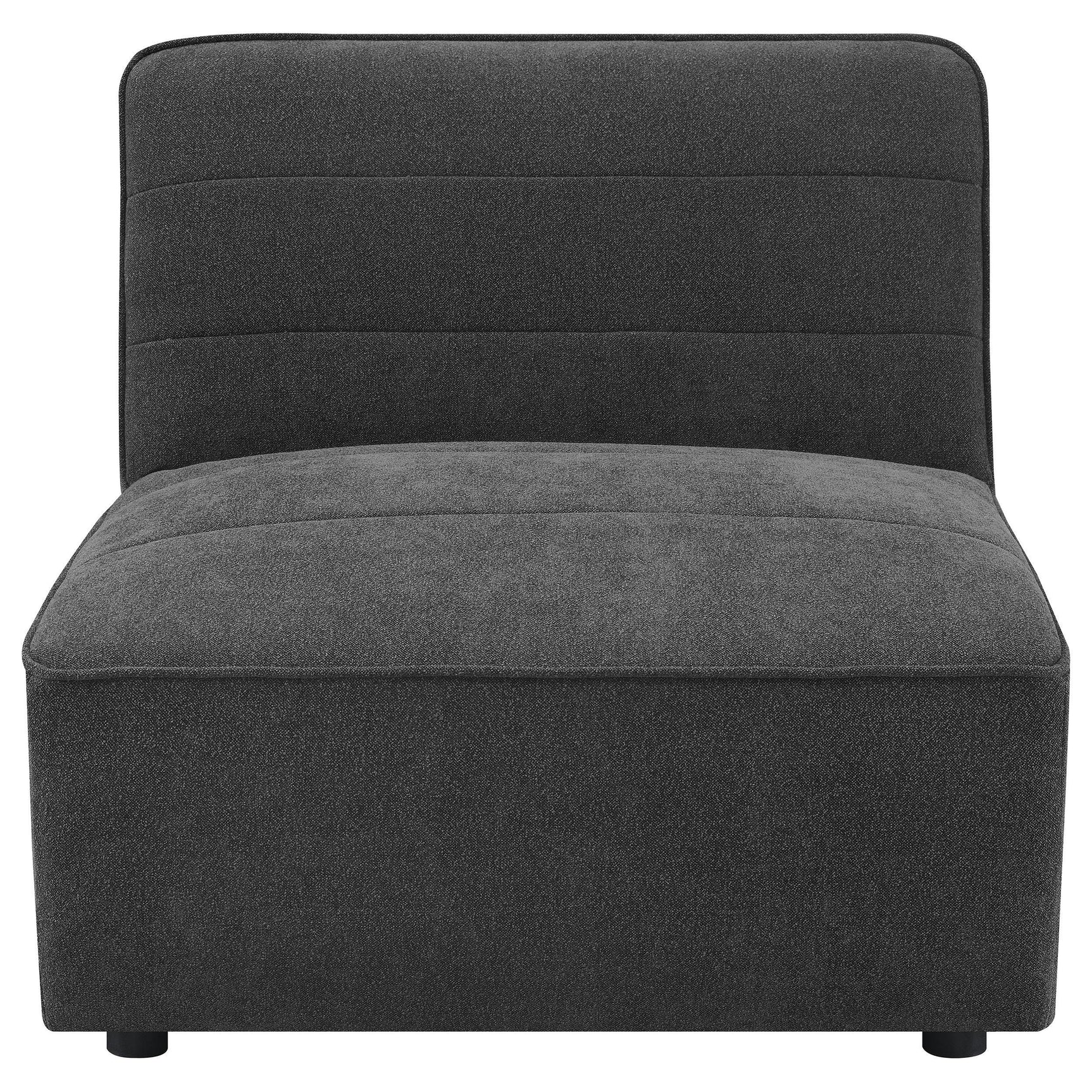 Sunny 6-Piece Upholstered Modular Sectional Sofa Charcoal fabric detail