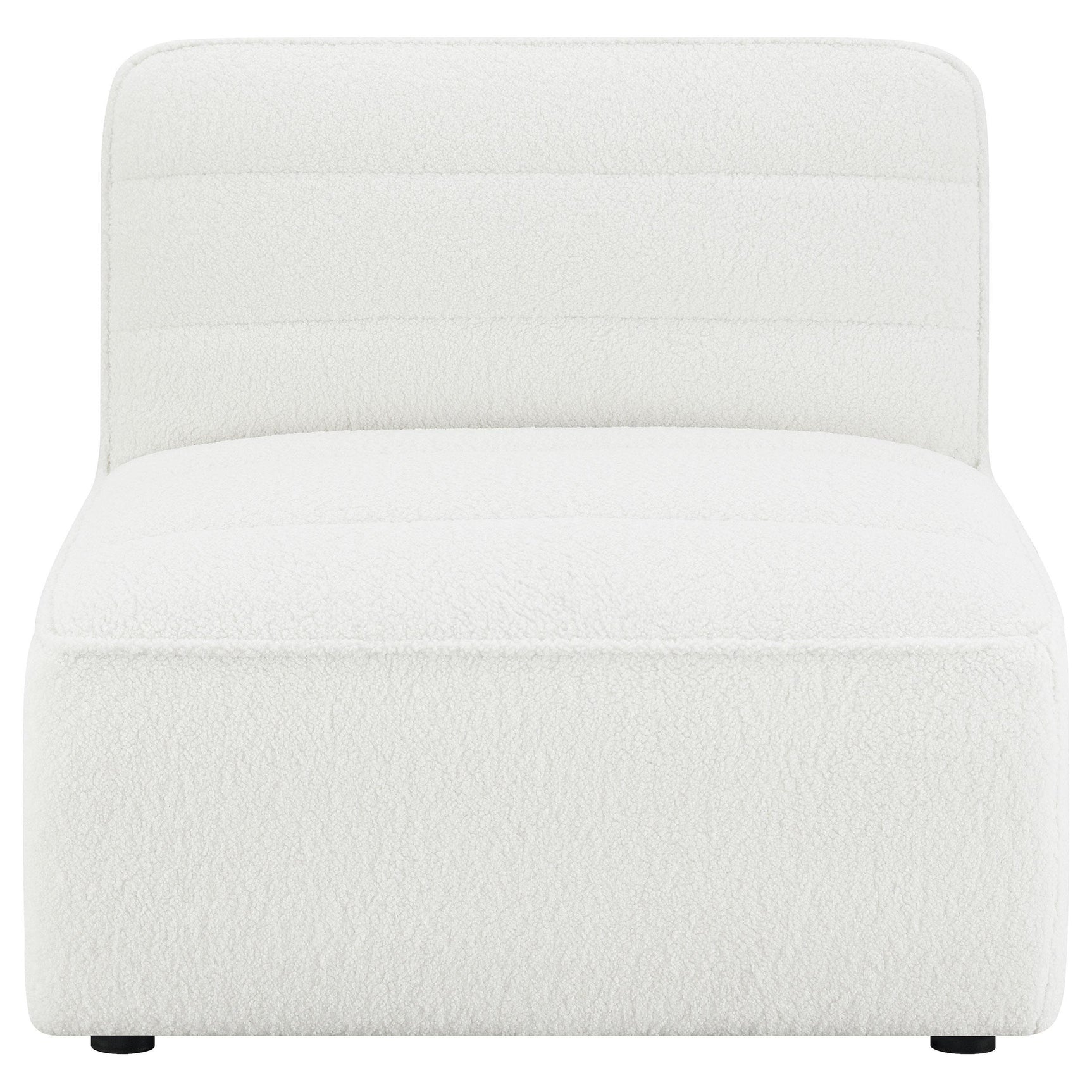 Sunny Upholstered Armless Chair Natural Side View