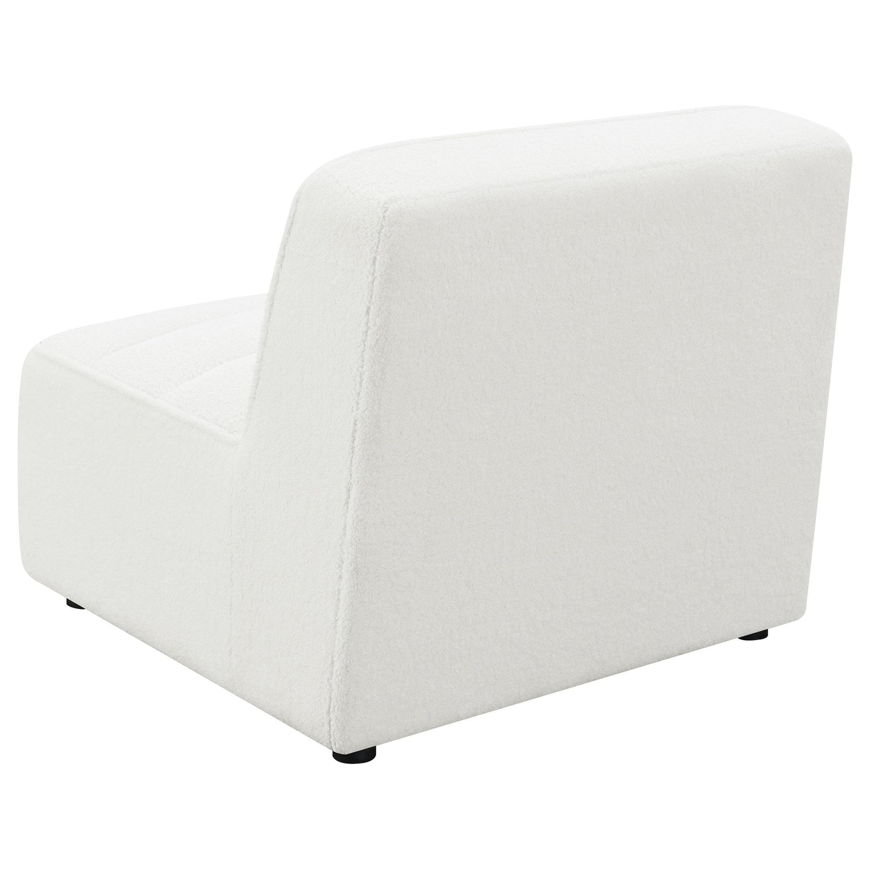 Sunny Upholstered Armless Chair Natural Detail of Feet