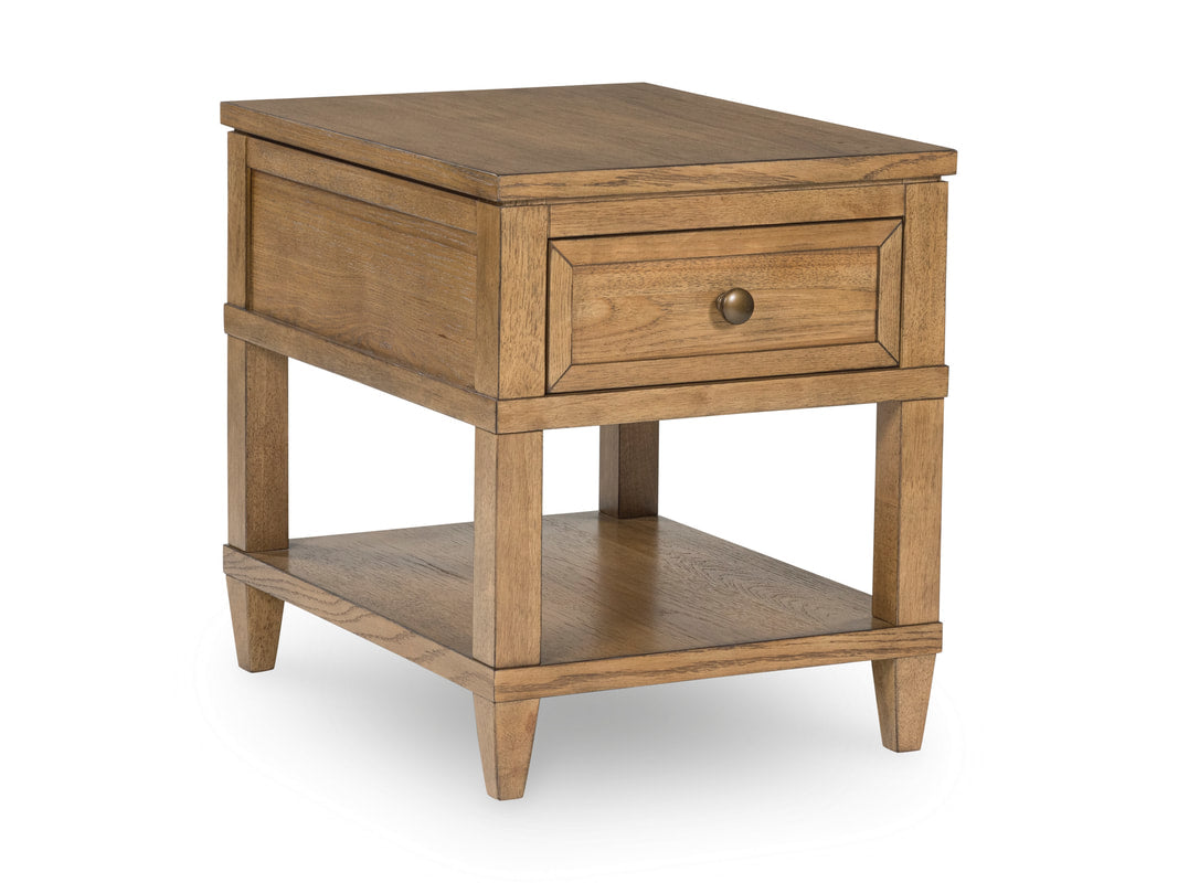 Tomiris occasional table set angled closed view