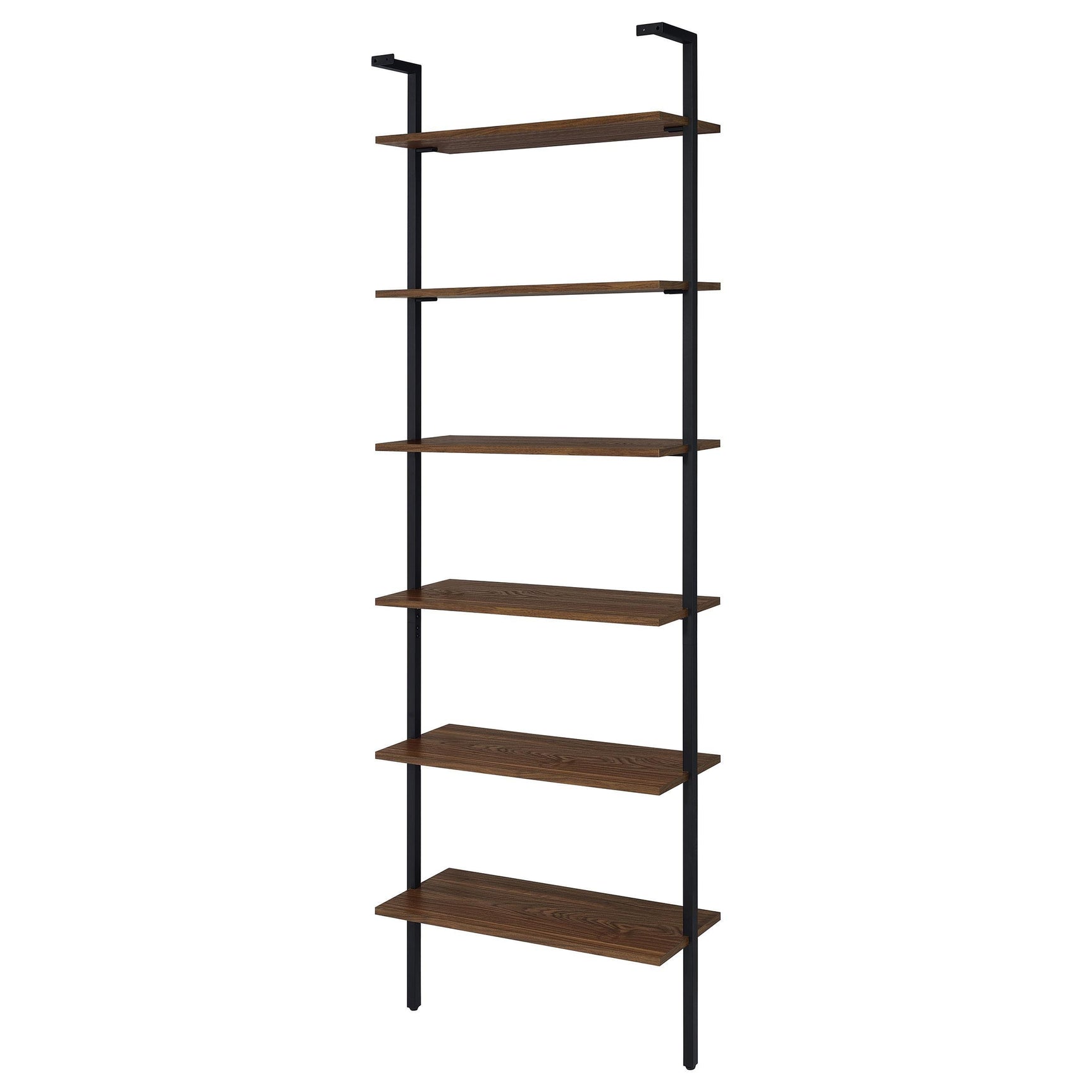 Shelf holding books and decor accessories