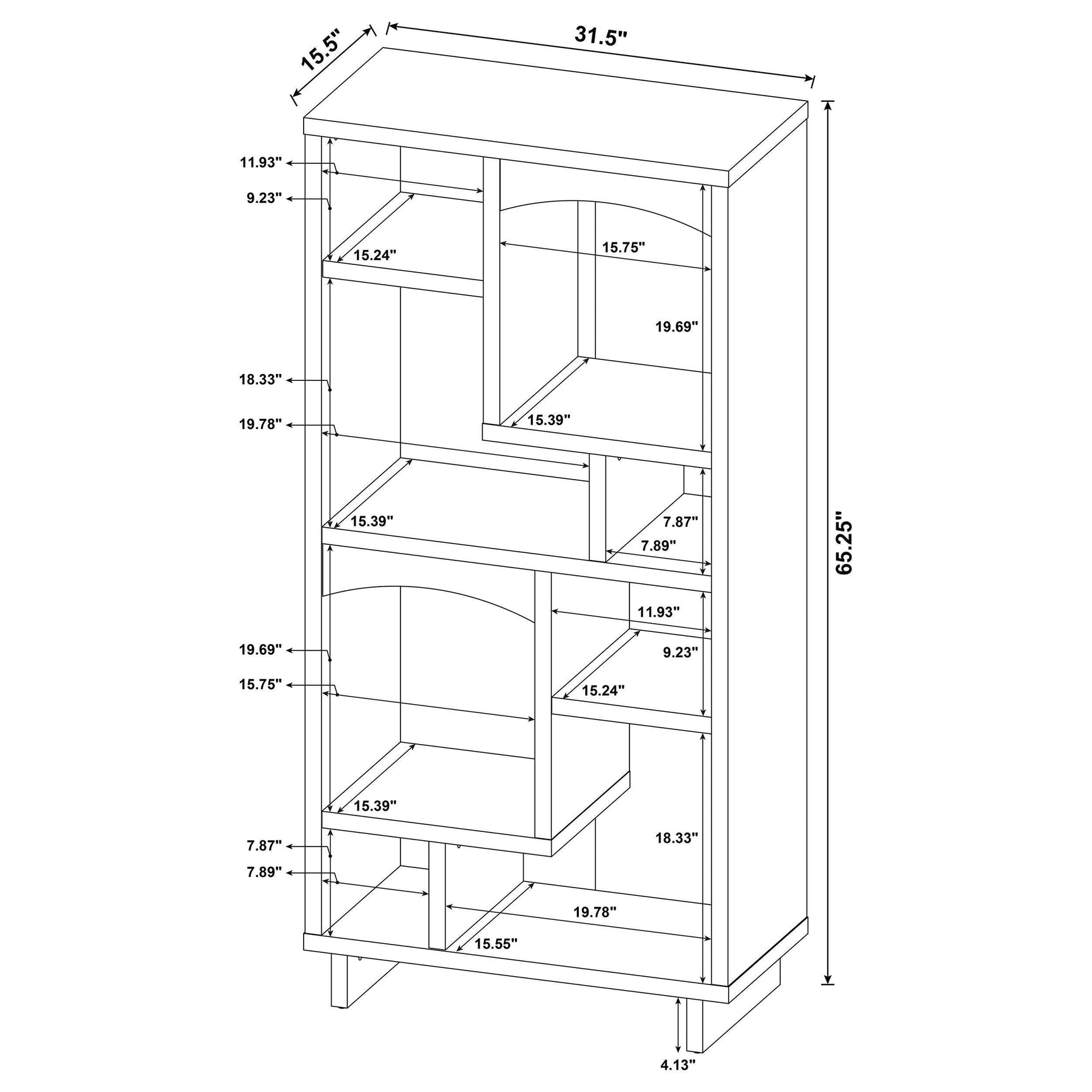 Gors white bookcase in room setting