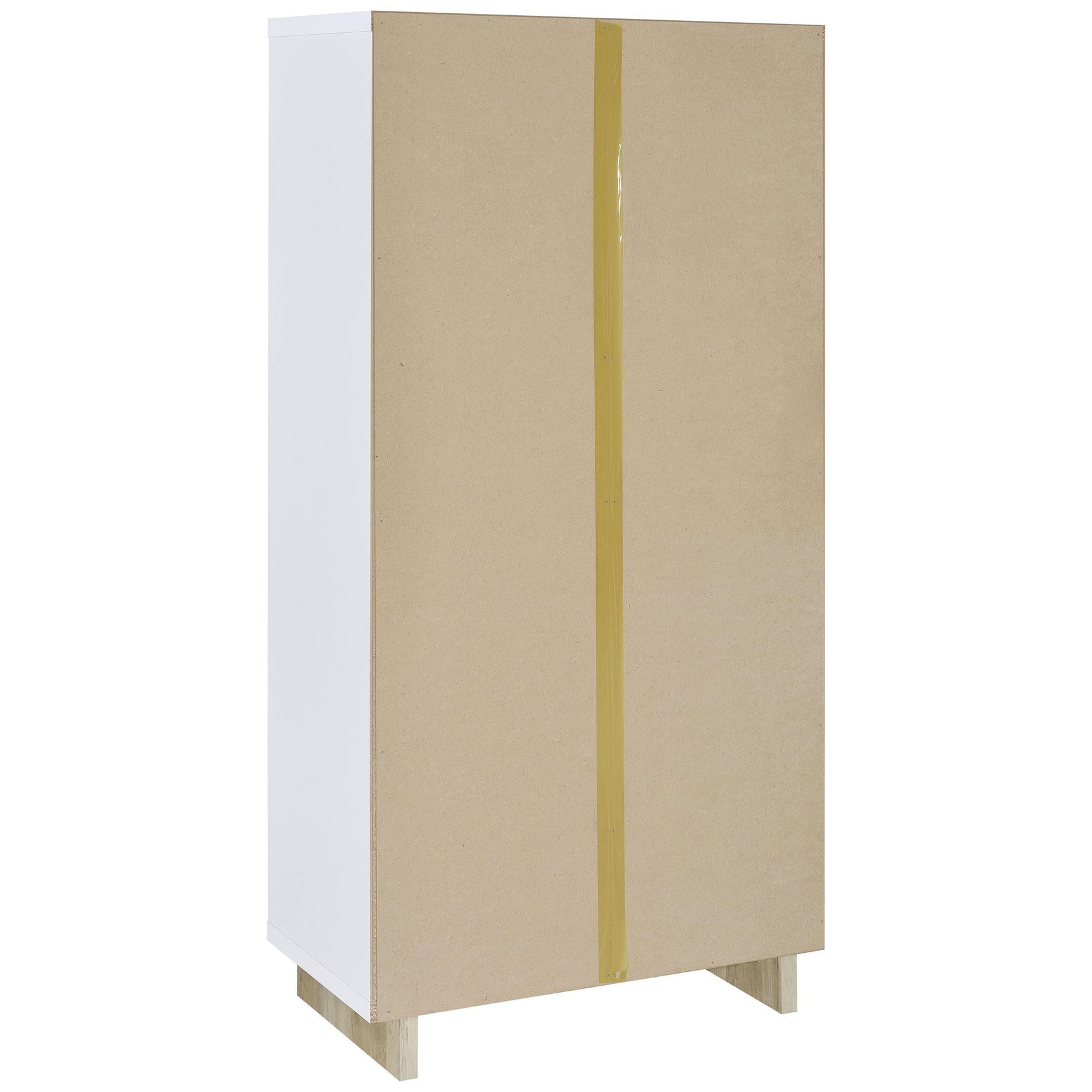 Gors white bookcase detail of plastic glides