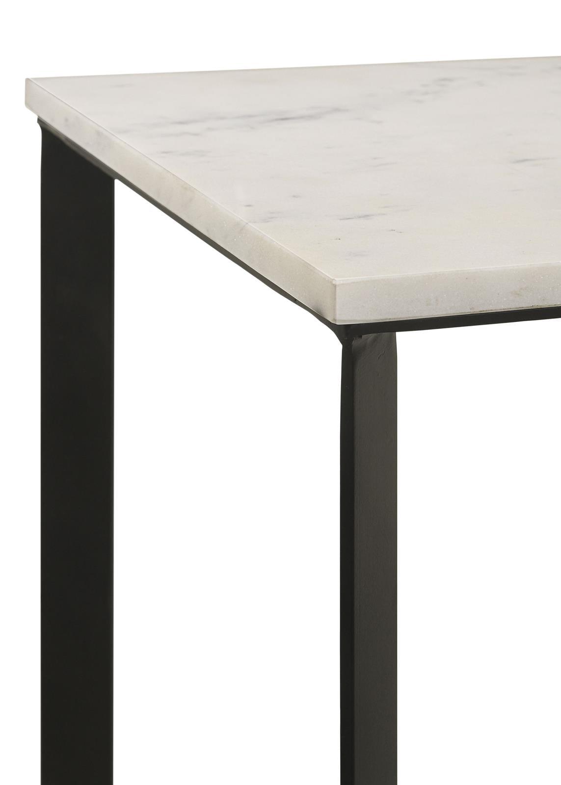 Black thin metal crisscross base of Tobin Square End Table
