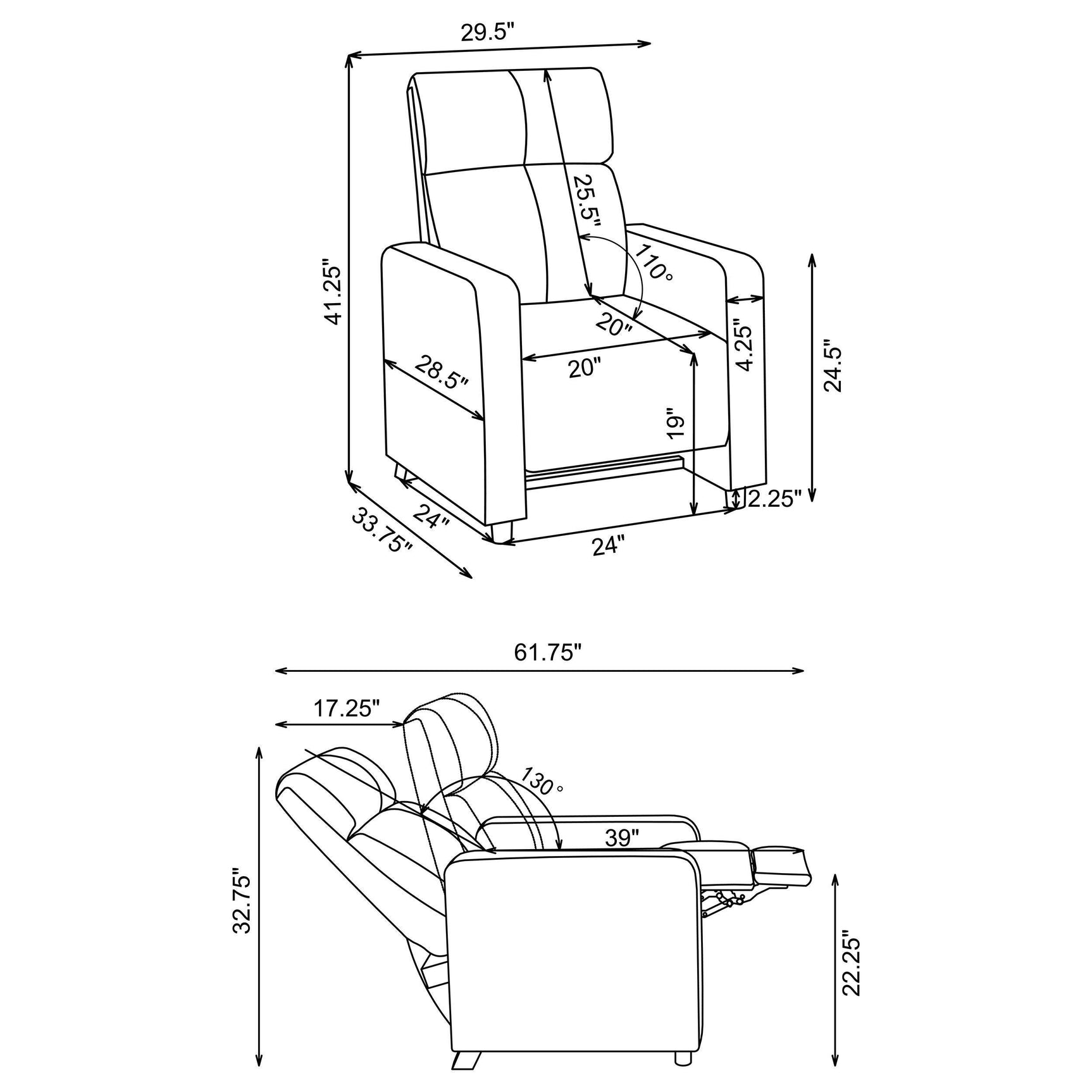 Front view of wedge console with cup holders
