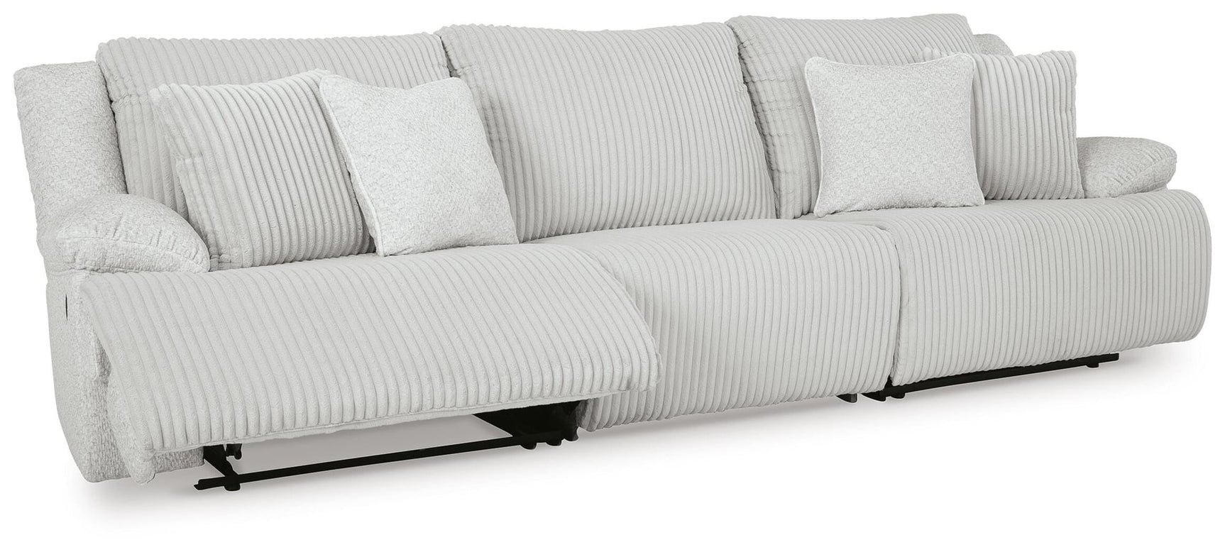 Top Tier Alloy Velvet 3-Piece Reclining Sectional Sofa - image 3