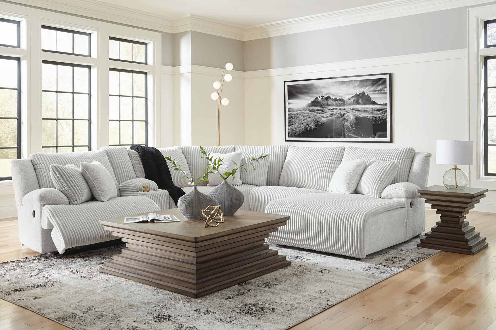 Top Tier Alloy Velvet 6-Piece Reclining Sectional with Chaise - image 5