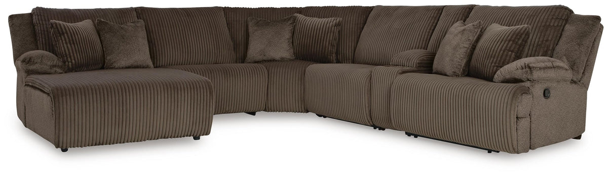 Top Chocolate Tier 6-Piece Sectional with Recliner - image 3