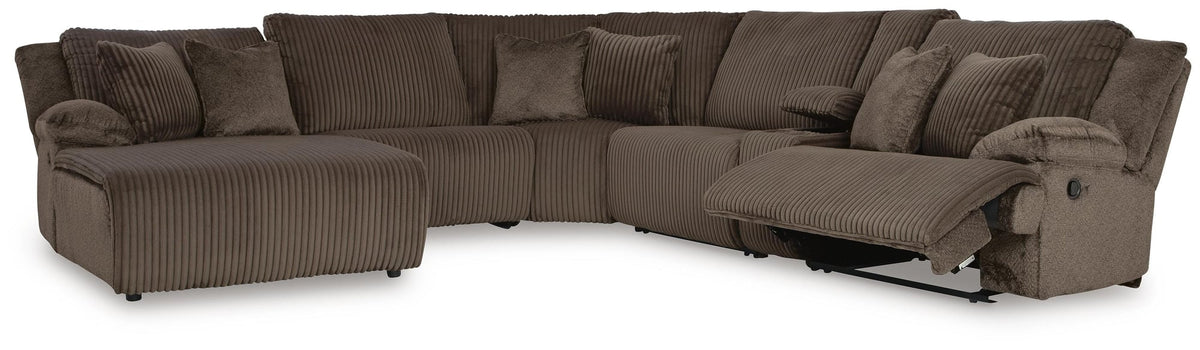 Top Chocolate Tier 6-Piece Sectional with Recliner - image 4