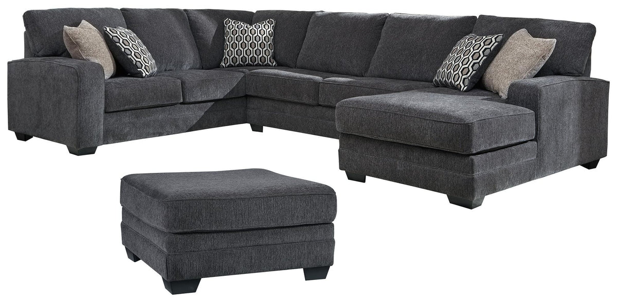 Tracling Slate 3-Piece Sectional with Ottoman - image 2