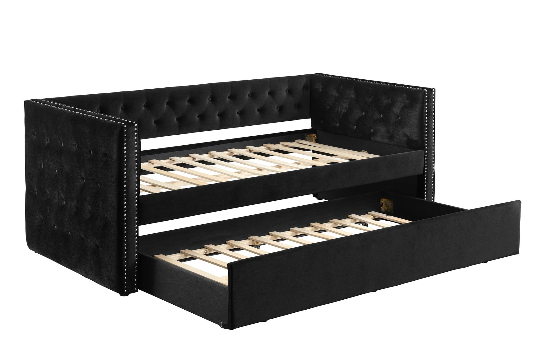 Trina daybed trundle drawer open showing extra bed