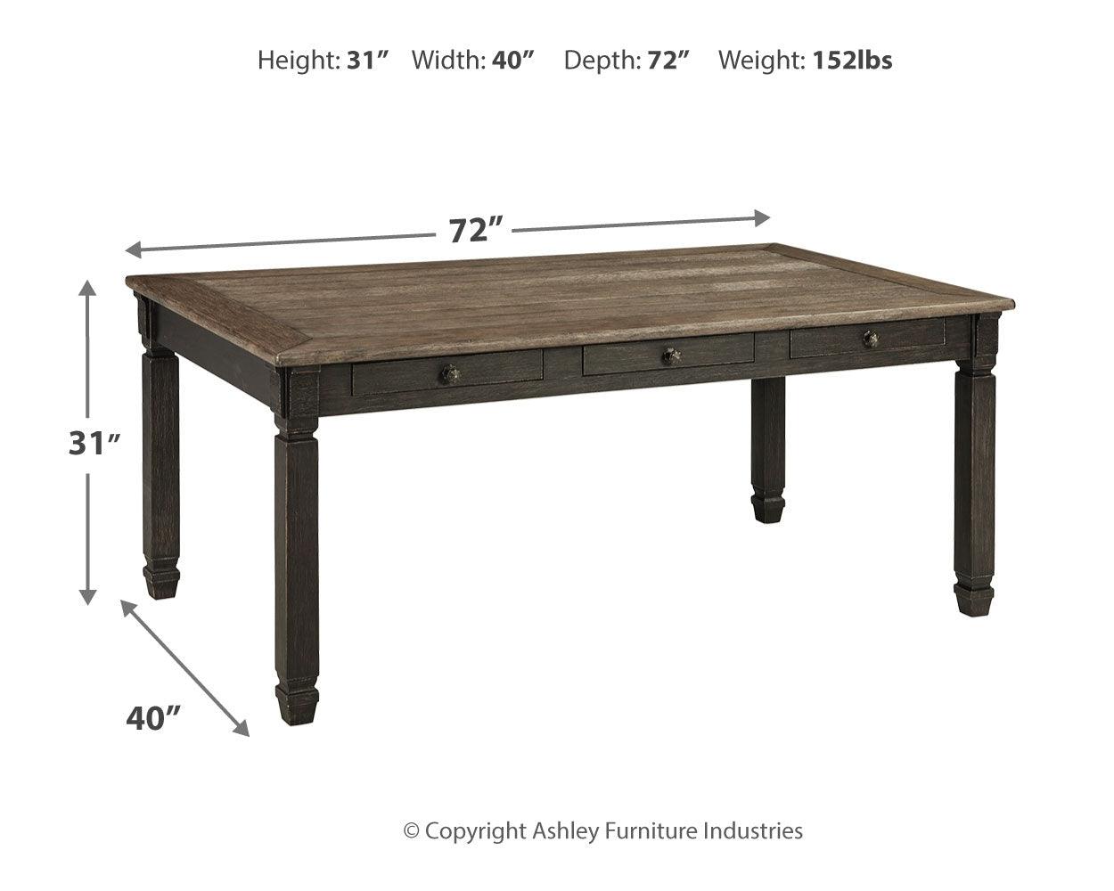 Main angled view of Tyler Creek dining furniture