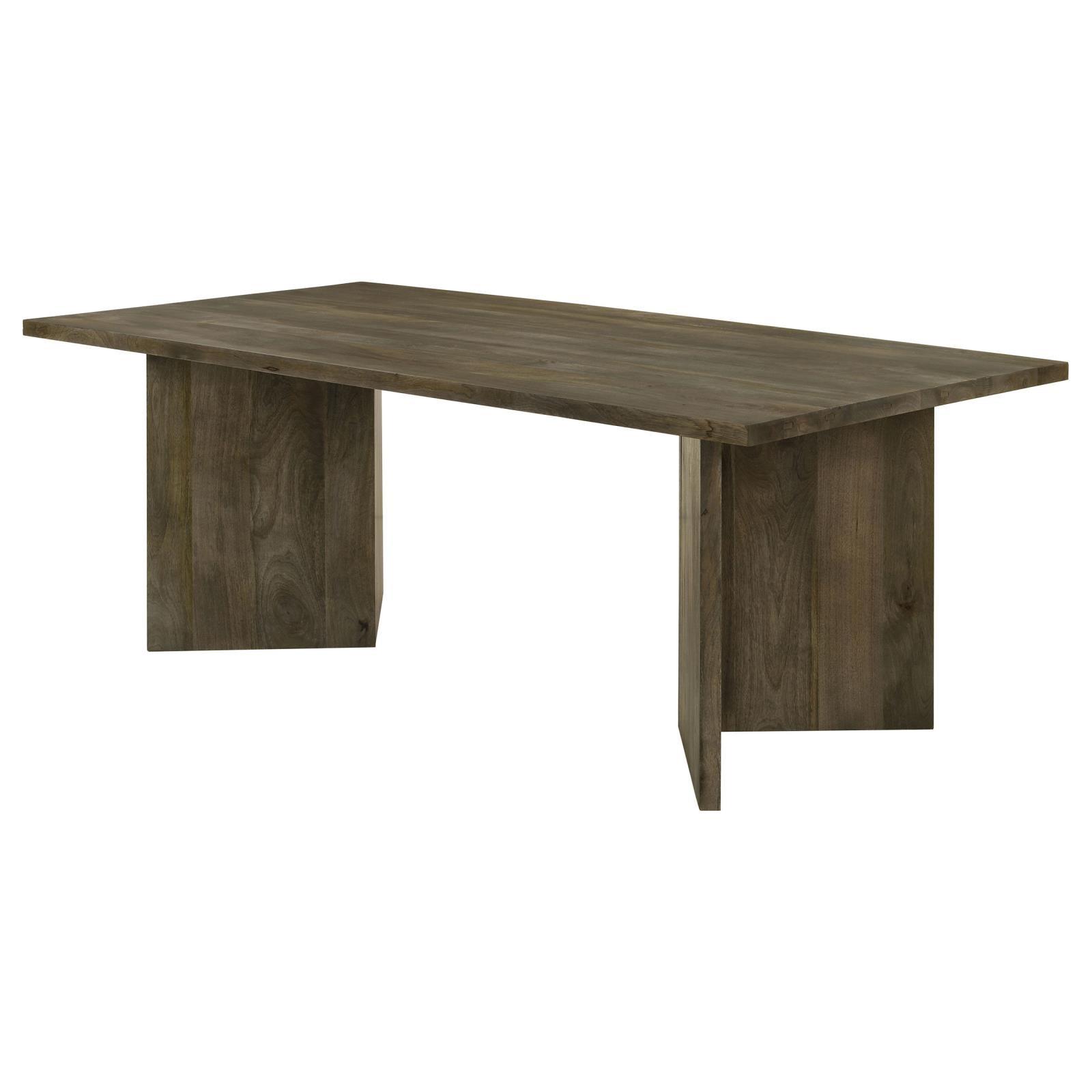 Close detail of mango wood grain on Tyler dining table top