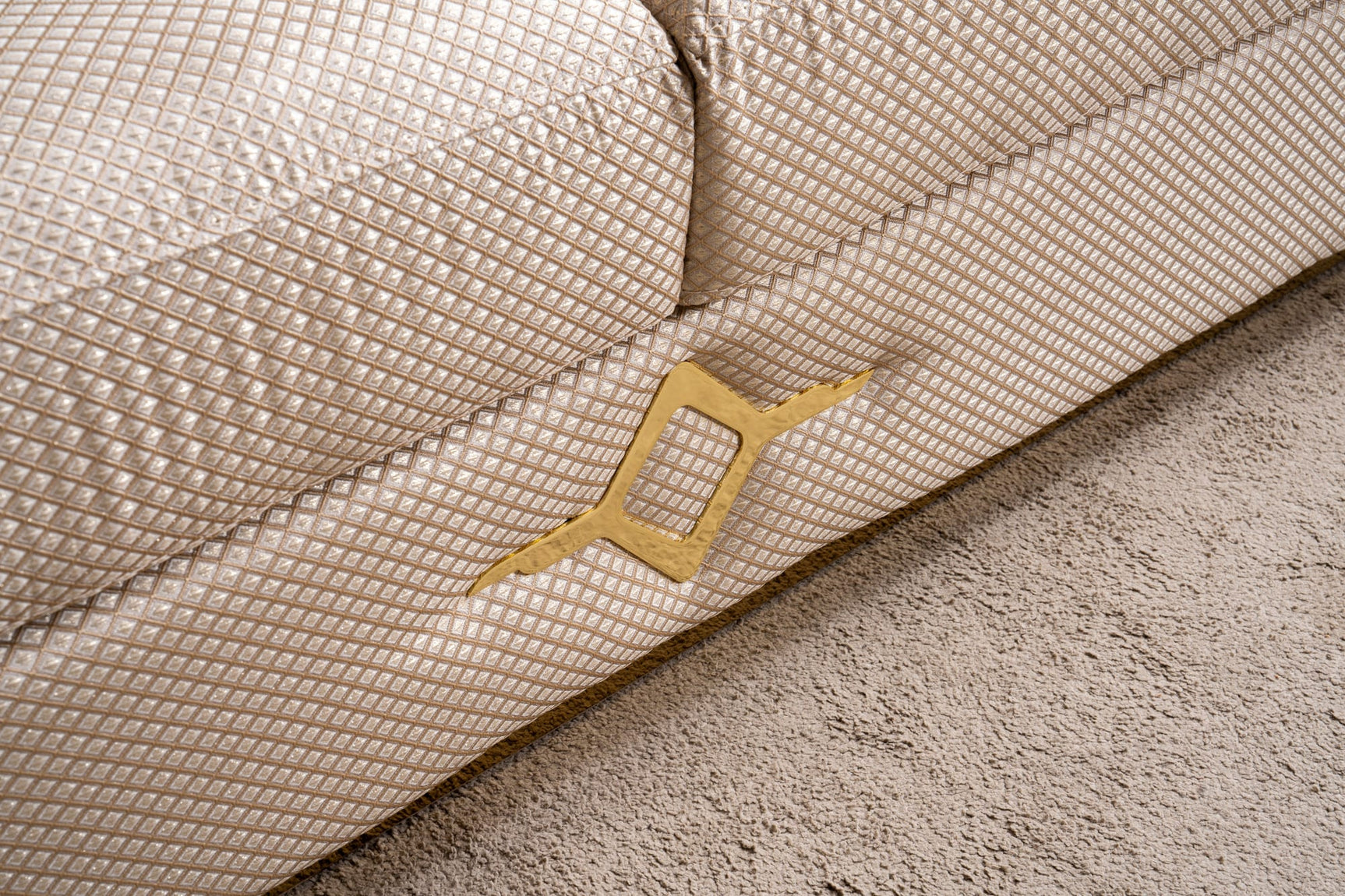 Vega Sofa, Loveseat, and Chair Set with Textured Upholstery and Gold Accents view 21