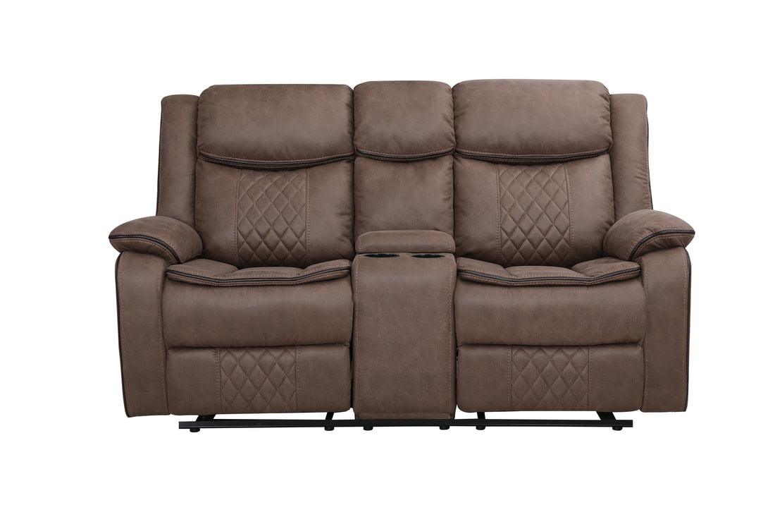 Weston Brown Palomino recliner glider side view