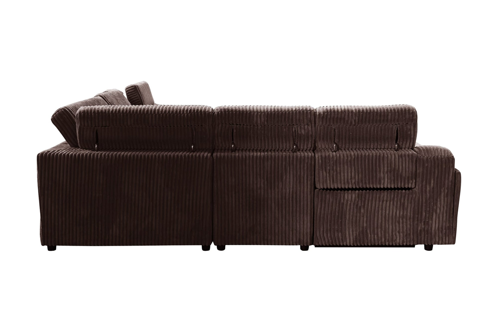 Yash Brown Corduroy Reclining 6-Piece Sectional Sofa view 14