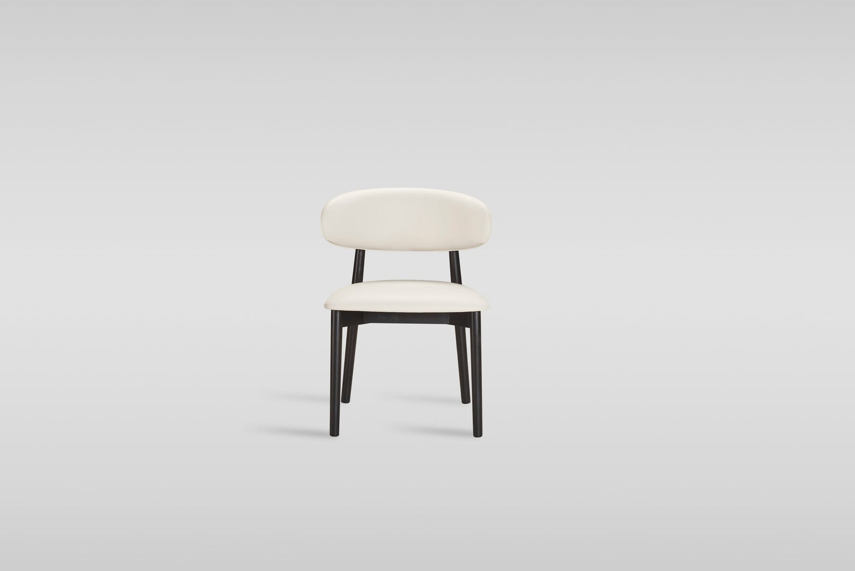 Yomi Dining Chair in Black Frame with Beige Faux Leather view 3