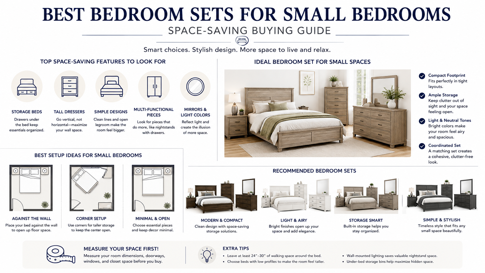 Best Bedroom Sets for Small Bedrooms: Space-Saving Buying Guide