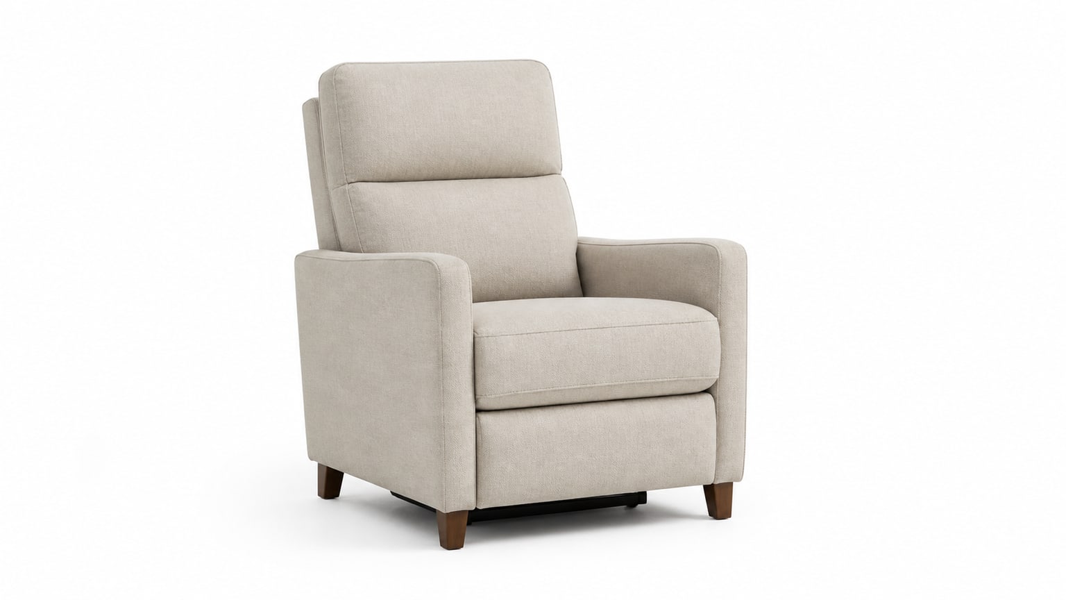 Compact modern fabric recliner suitable for small living rooms