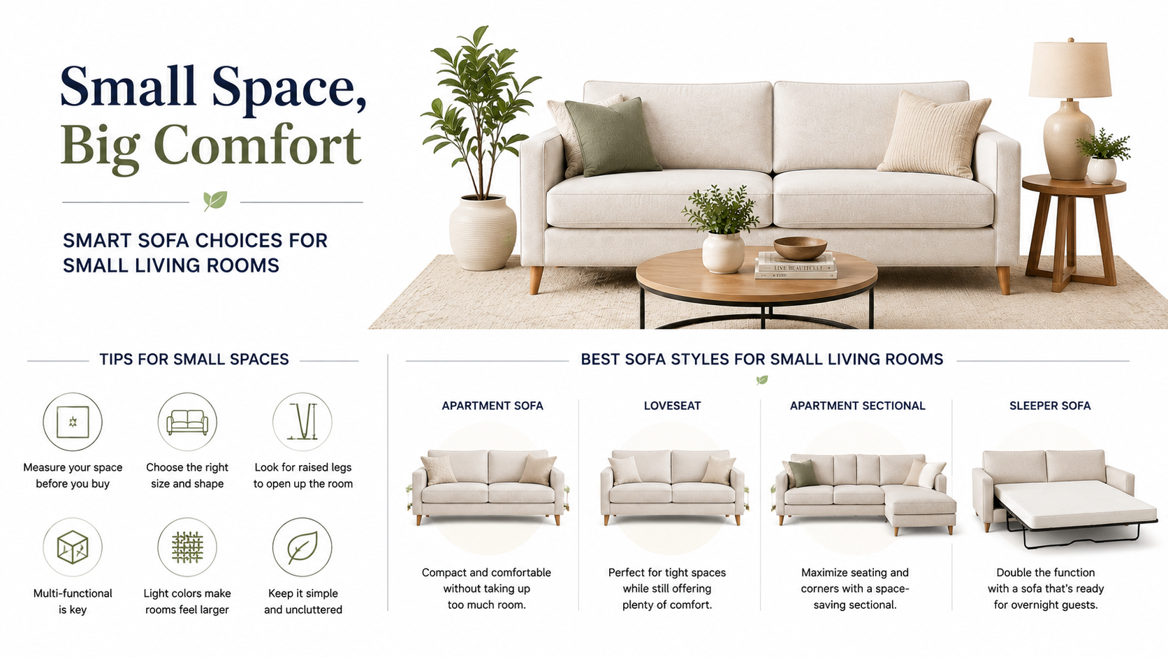 Best Sofas for Small Living Rooms: Space-Saving Buying Guide