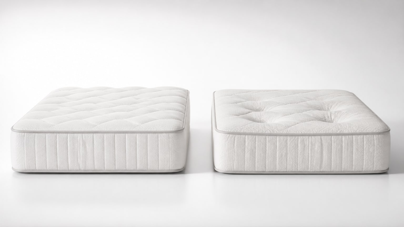 Cutaway view of a mattress showing comfort layers and support cores illustrating firmness and cushioning