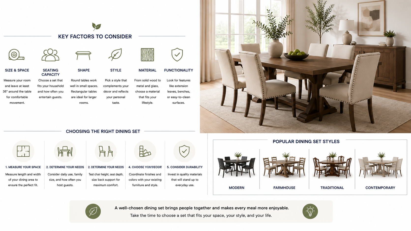 How to Choose the Perfect Dining Set | Complete Buying Guide
