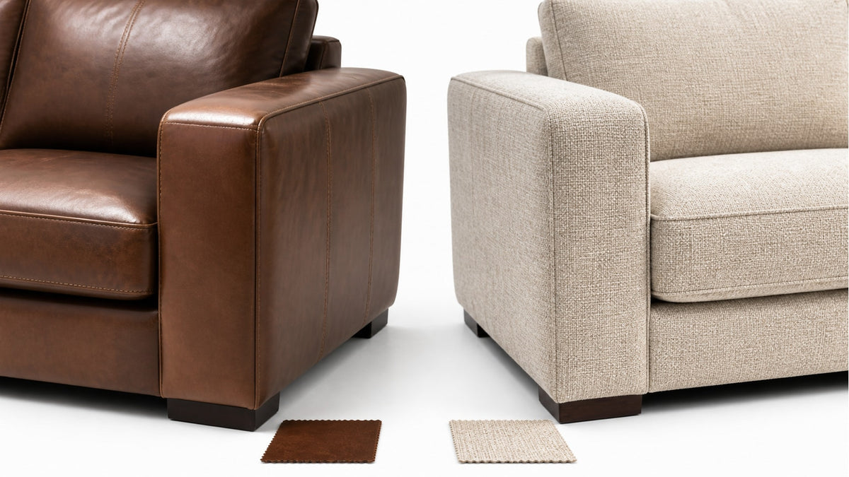 Leather vs fabric sofa comparison