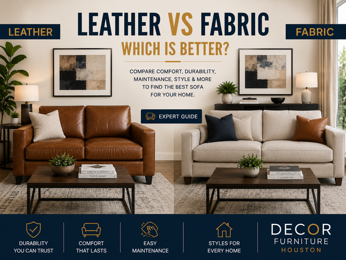 Leather vs fabric sofa comparison