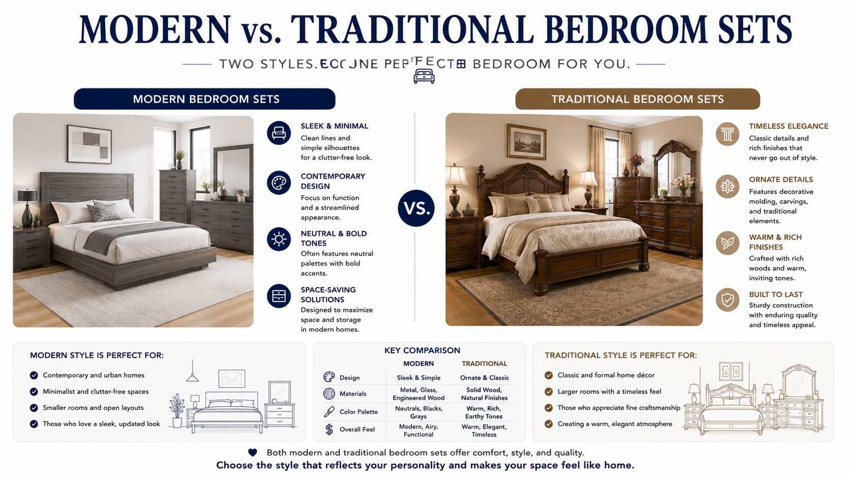 Modern vs. Traditional Bedroom Styles