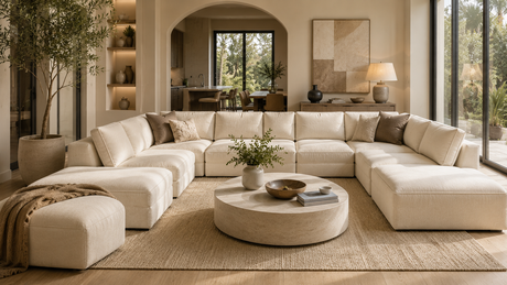 Modern minimalist living room serenity