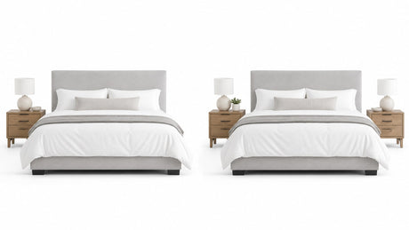 Comparison of one nightstand and two nightstands in bedroom settings