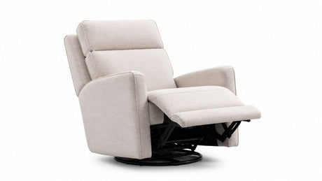 Modern recliner chair in a white studio
