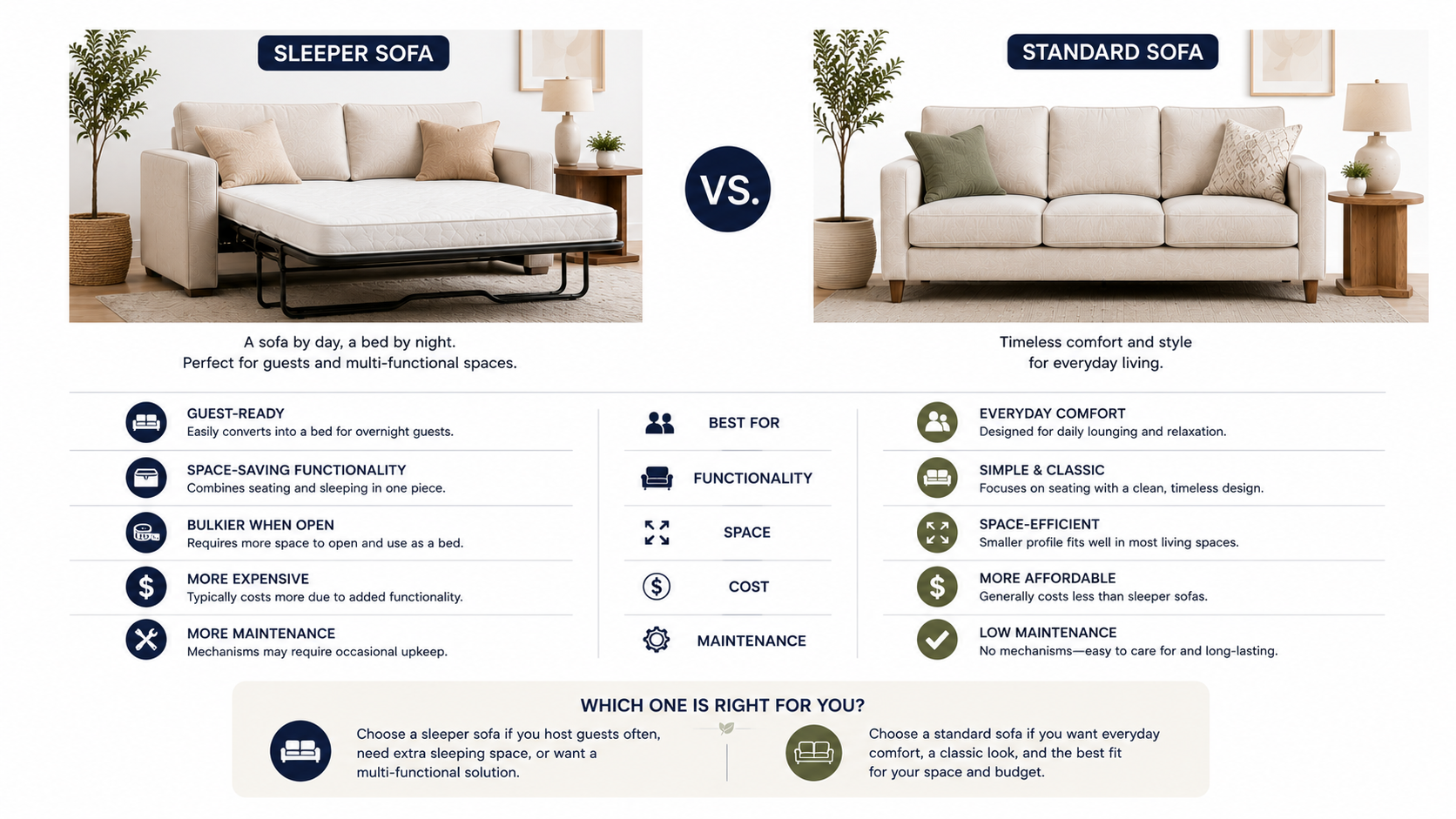 Sleeper Sofa vs. Standard Sofa: Which One Should You Buy?