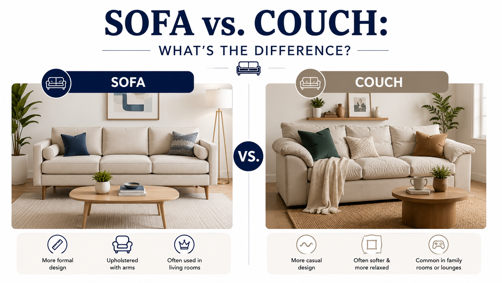 Sofa vs. Couch: What's the Difference?