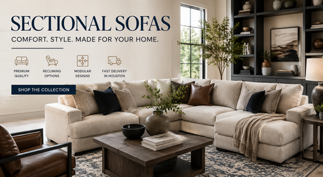 Modern beige sectional sofa in luxury living room