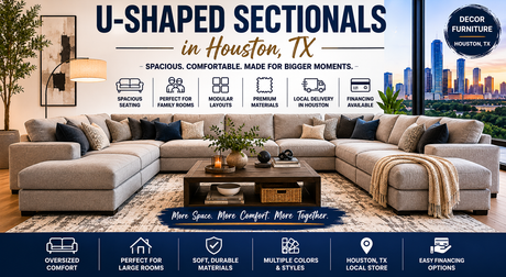 U-shaped sectionals in Houston TX at Decor Furniture