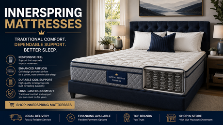 Luxury innerspring mattress lifestyle at Decor Furniture