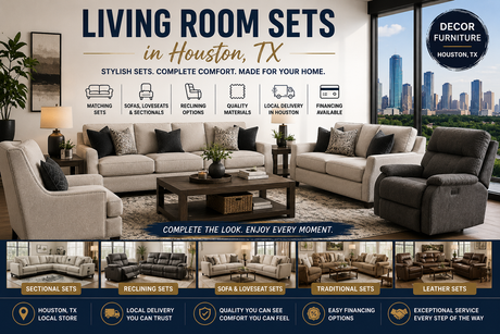 Living room sets in Houston TX at Decor Furniture