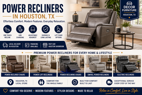Power recliners in Houston TX at Decor Furniture