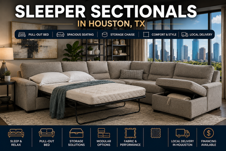 Sleeper sectionals in Houston TX at Decor Furniture