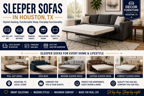 Sleeper sofas in Houston TX at Decor Furniture