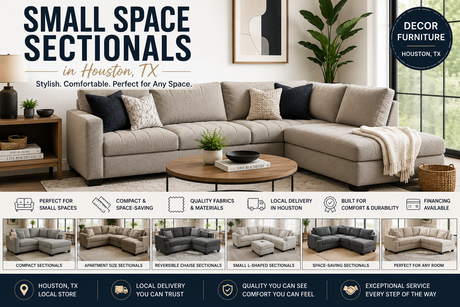 Small space sectionals in Houston TX at Decor Furniture