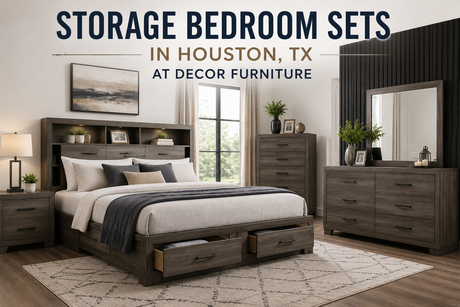 Storage bedroom sets in Houston TX at Decor Furniture