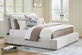 Cabalynn Light Brown King Upholstered Bed front view
