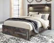 Drystan Multi Queen Panel Bed with 2 Storage Drawers front view