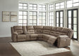 Ravenel Fossil Faux Leather 4-Piece Power Reclining Sectional Sofa front view