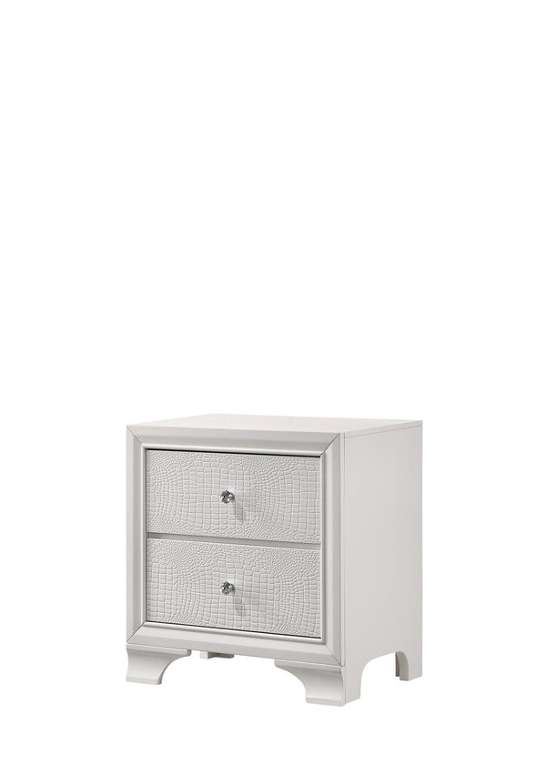 Lyssa Frost modern night stand with three dovetail drawers, front view